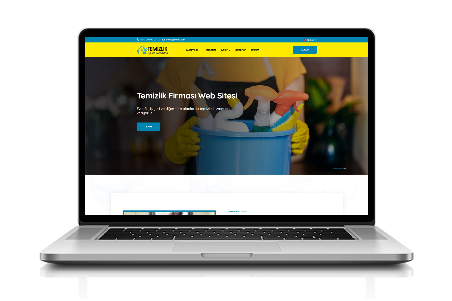 Temizlik Firması Web Sitesi - Cleaner