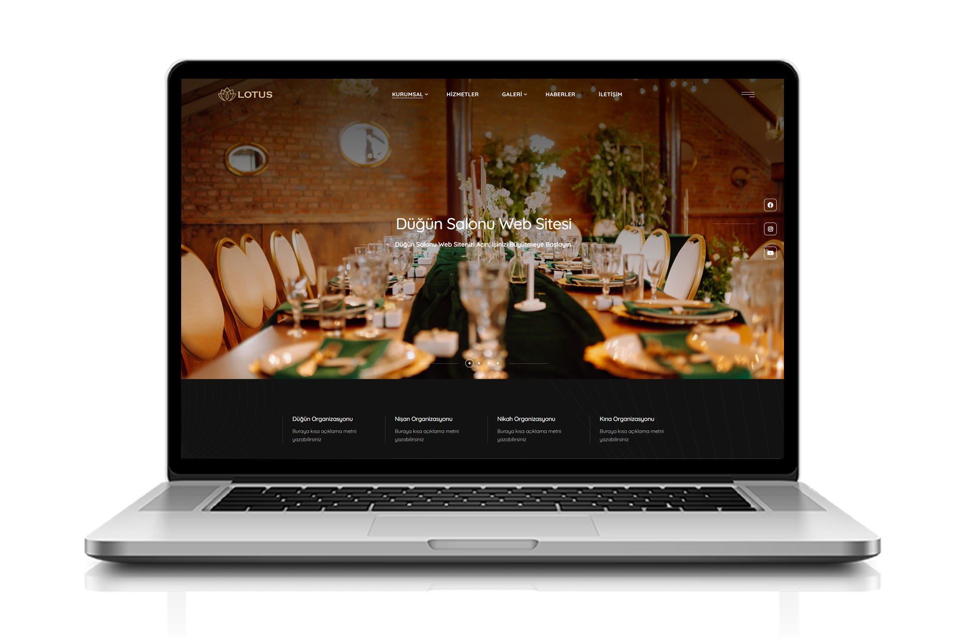 Düğün Salonu Web Sitesi - Lotus